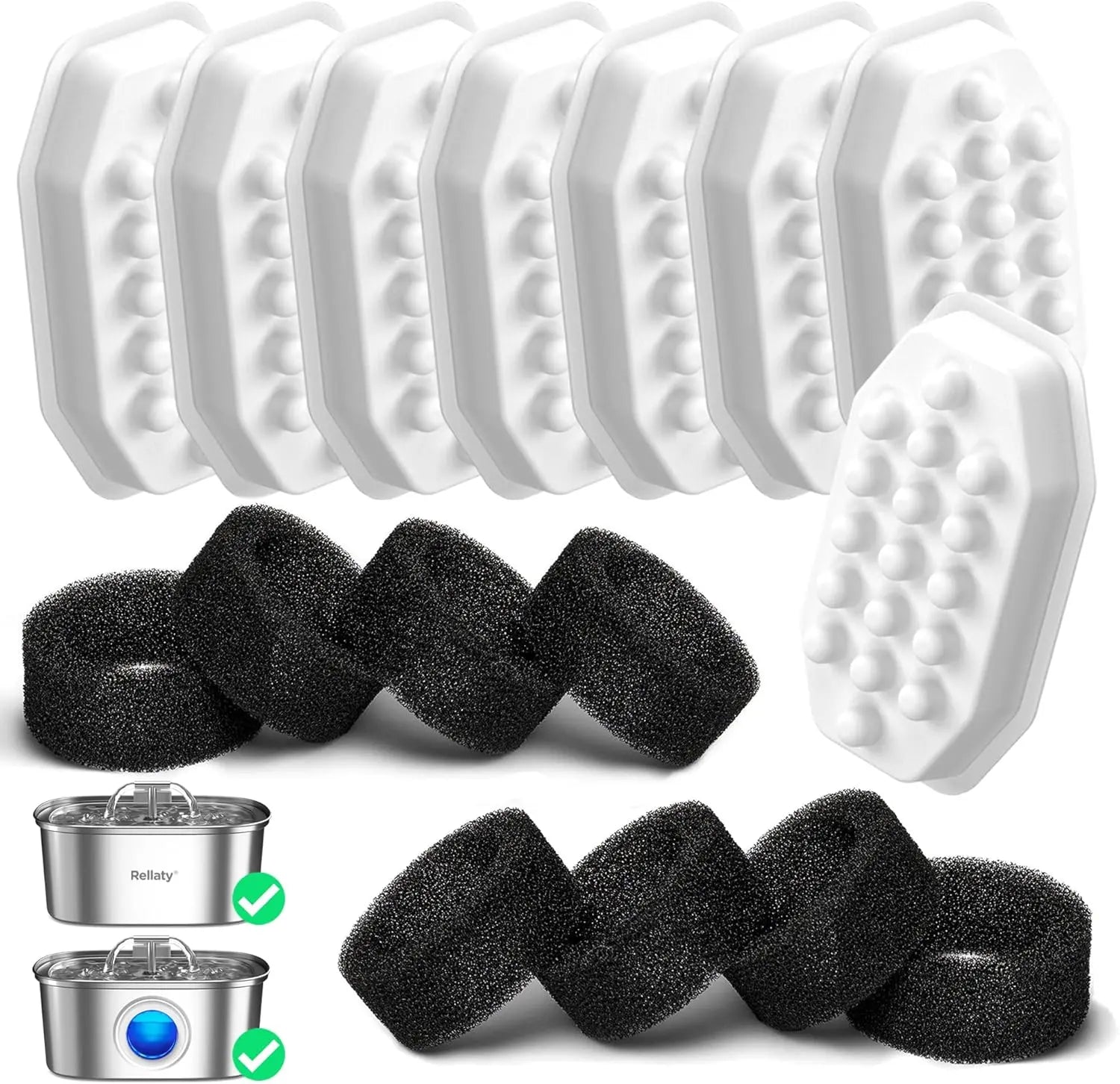 Official Cat Water Fountain Filters Replacement & Pre-Filter Sponges for 3.2L/108oz Automatic Pet Water Dispenser Wholesale Hub