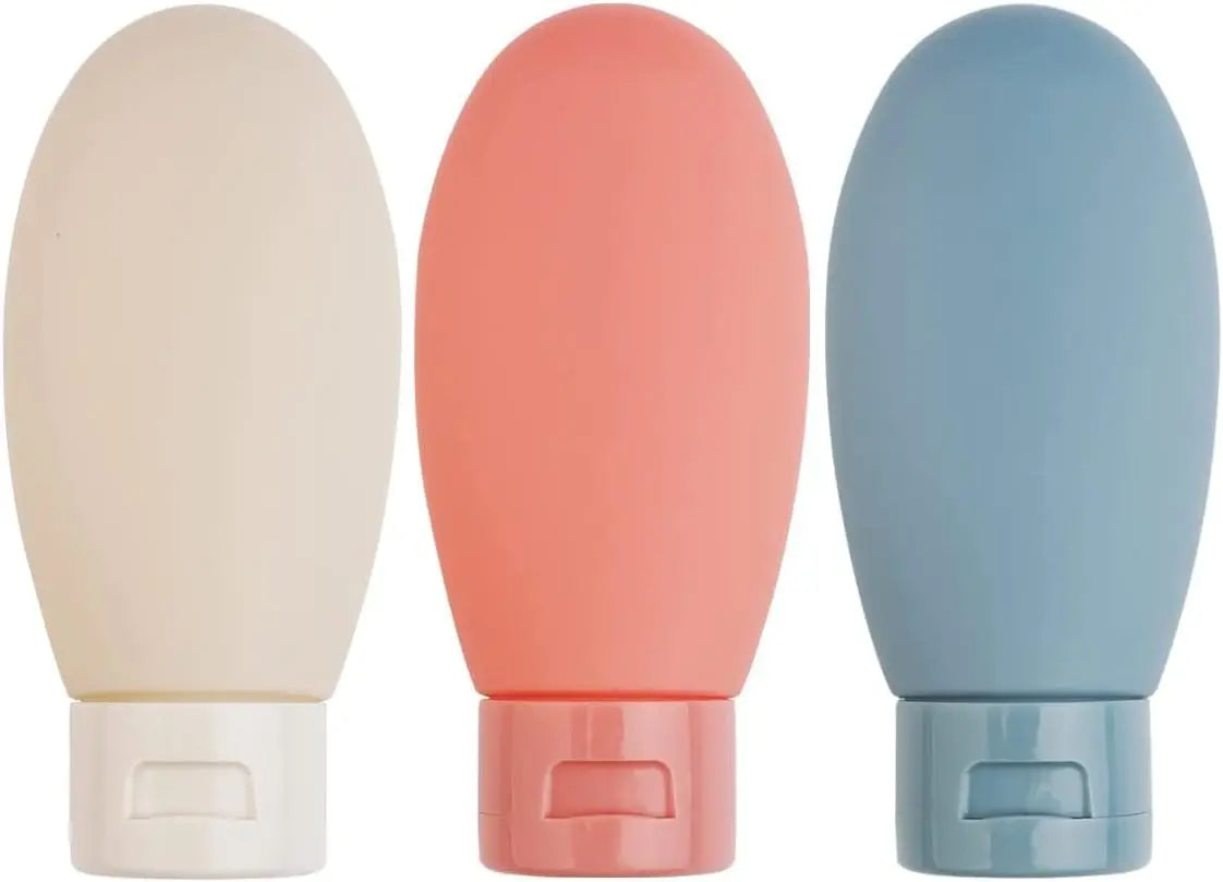 Travel Bottles, 3 PCS Travel Containers for Toiletries, Leak-Proof Refillable Squeezable Travel Bottles Set for Shampoo, Body Wash and Travel Wholesale Hub