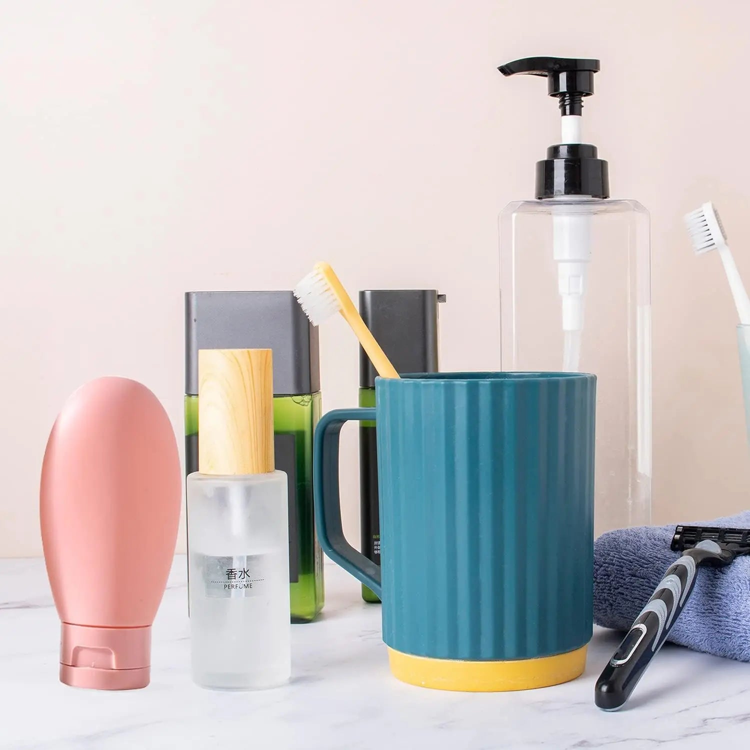 Travel Bottles, 3 PCS Travel Containers for Toiletries, Leak-Proof Refillable Squeezable Travel Bottles Set for Shampoo, Body Wash and Travel Wholesale Hub