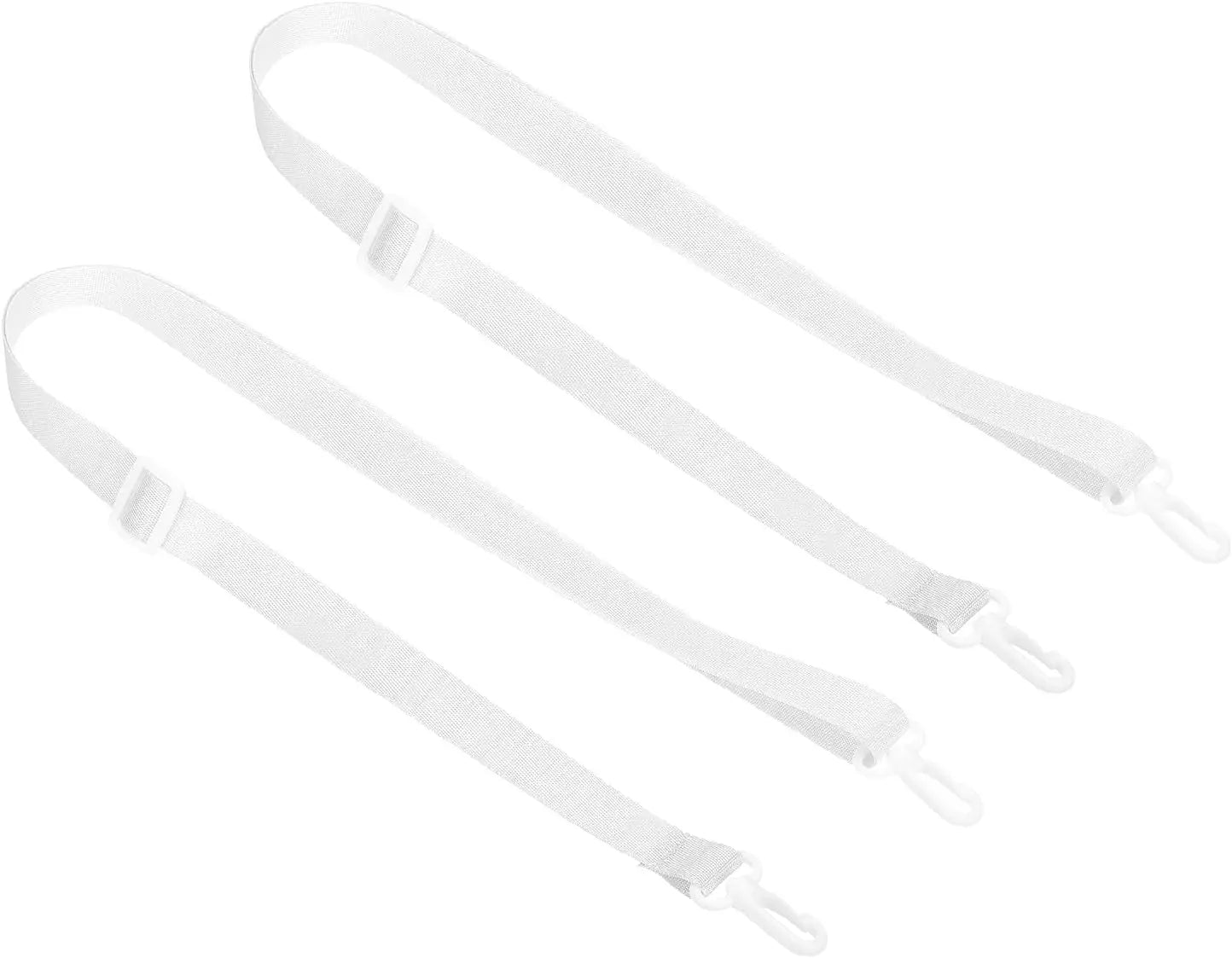 125cm x 2cm Replacement Shoulder Strap, 2 Pack Adjustable Swivel Clips Hook Buckle Slide Crossbody Bag Belt for Water Bottle Carrier Sling Bag, White - Wholesale Hub