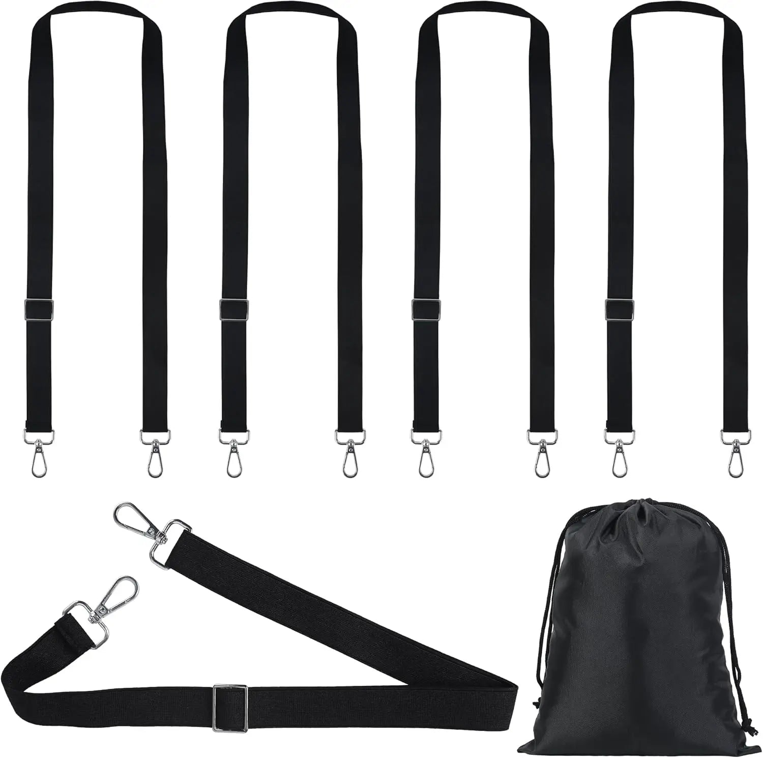 Horse Blanket Leg Straps, Elastic Belly Replacement Straps with Metal Double Swivel Snaps, 4 Pieces, Adjustable Length from 25.5" to 51" Wholesale Hub