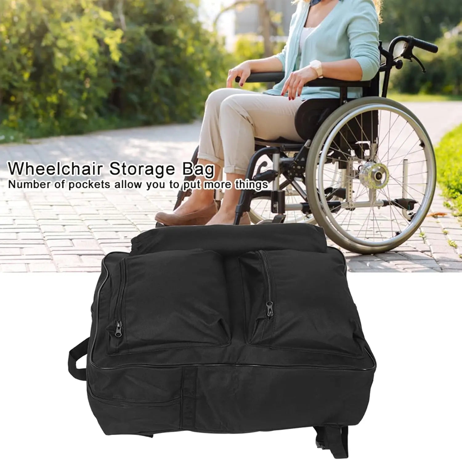 Wheelchair Backpack, Bag Storage Pouch Portable Cart Wholesale Hub