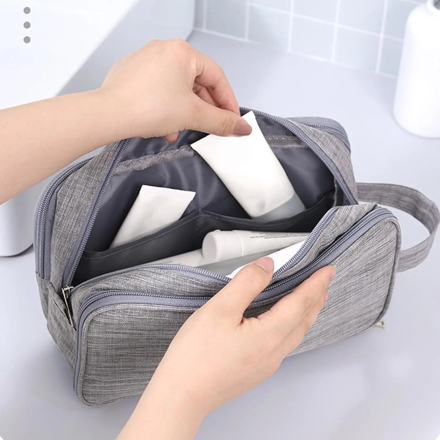 Travel Toiletry Bag, Organizer Mens Bag Dopp Kit Bathroom Shaving Portable Makeup Bags for Accessories(27*10*16cm) Wholesale Hub