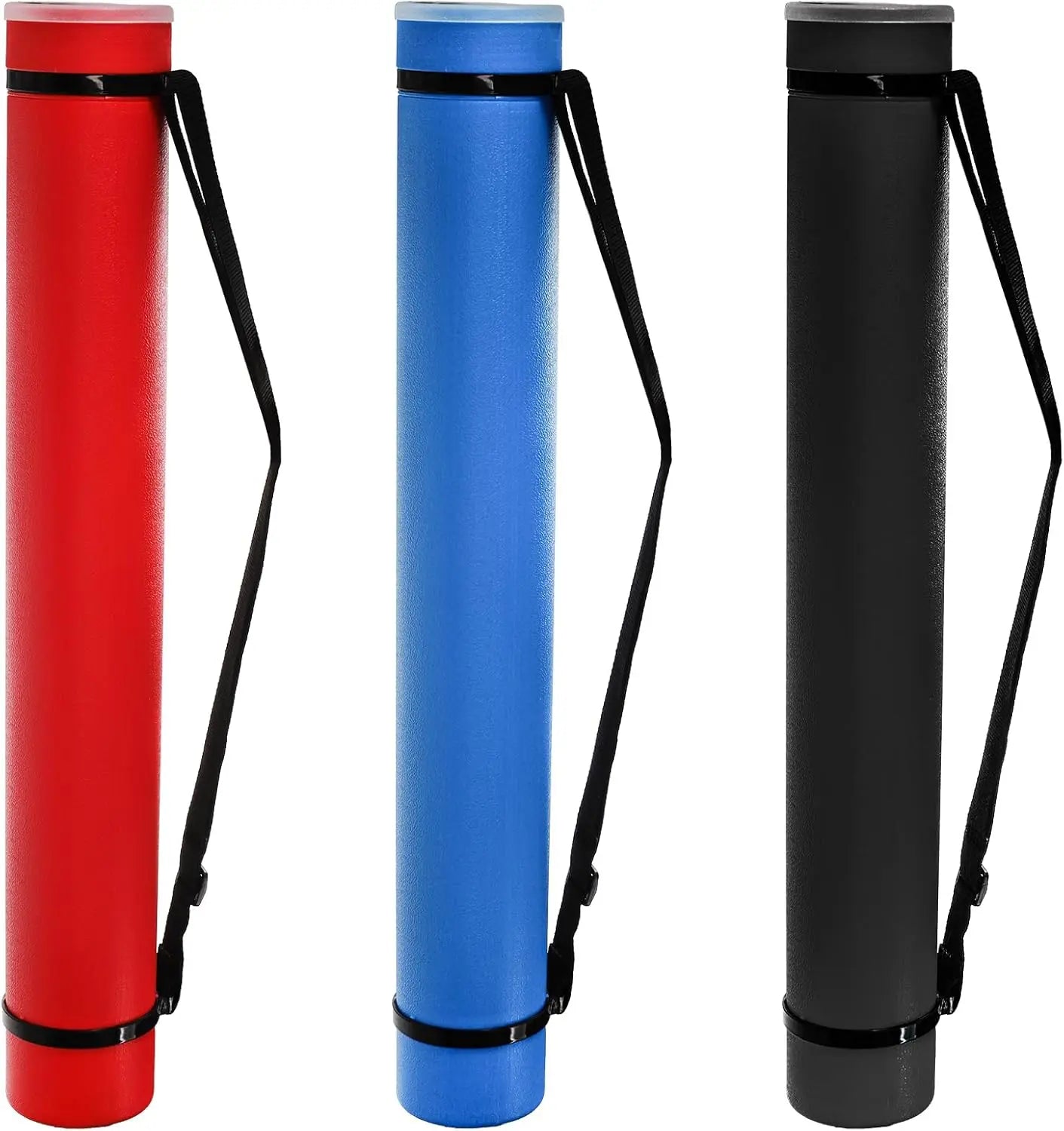 3 Packs Extendable Poster Tube, 25" to 42.5" Waterproof Blueprint Holder with Strap, Portable Telescoping Carrying Case Lid for Maps, Art and Drawings, Round Storage Container Document Wholesale Hub