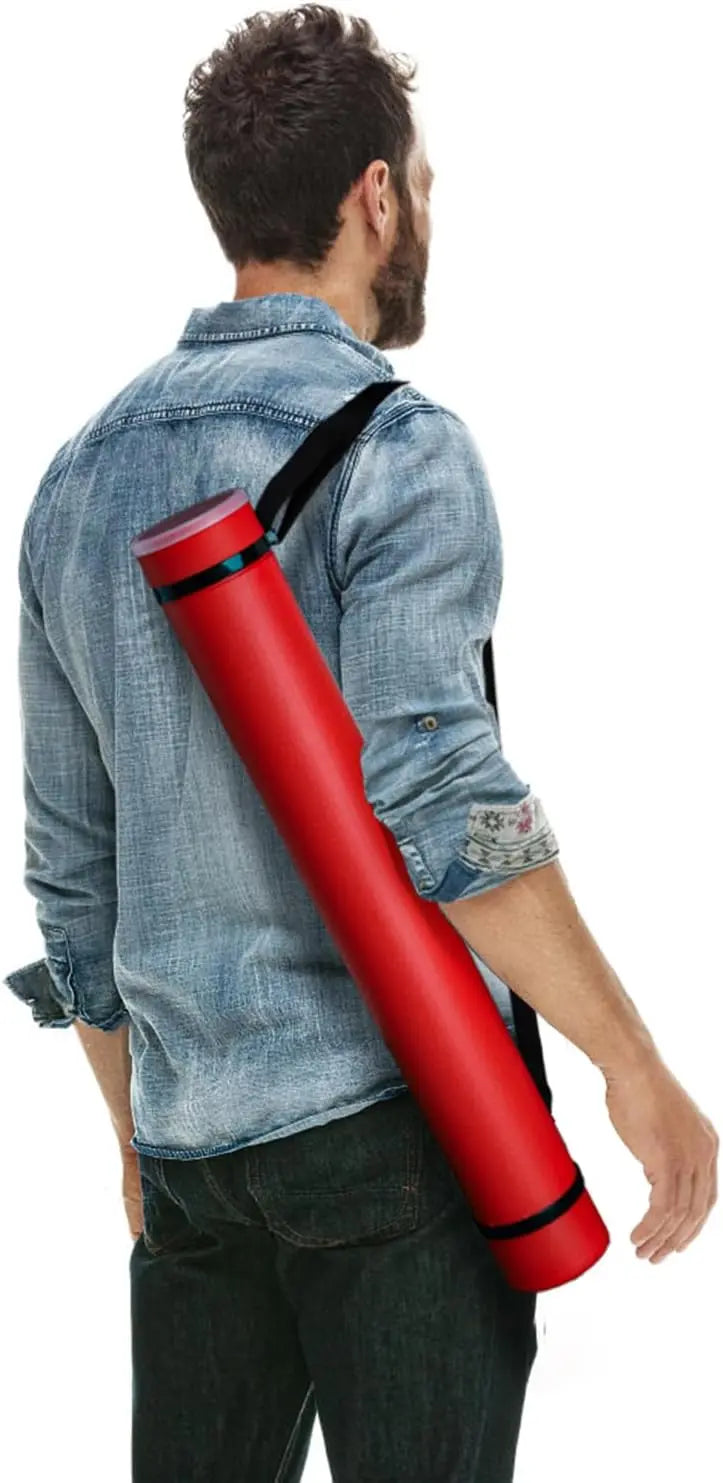 3 Packs Extendable Poster Tube, 25" to 42.5" Waterproof Blueprint Holder with Strap, Portable Telescoping Carrying Case Lid for Maps, Art and Drawings, Round Storage Container Document Wholesale Hub