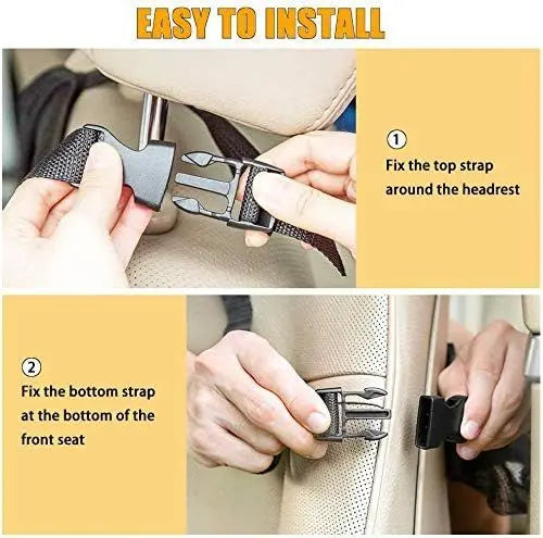 Car Backseat Organizer with 10" Table Holder, 9 Storage Pockets Seat Back Protectors Kick Mats or Kids Toddlers, Travel Accessories, 2 Pack Wholesale Hub