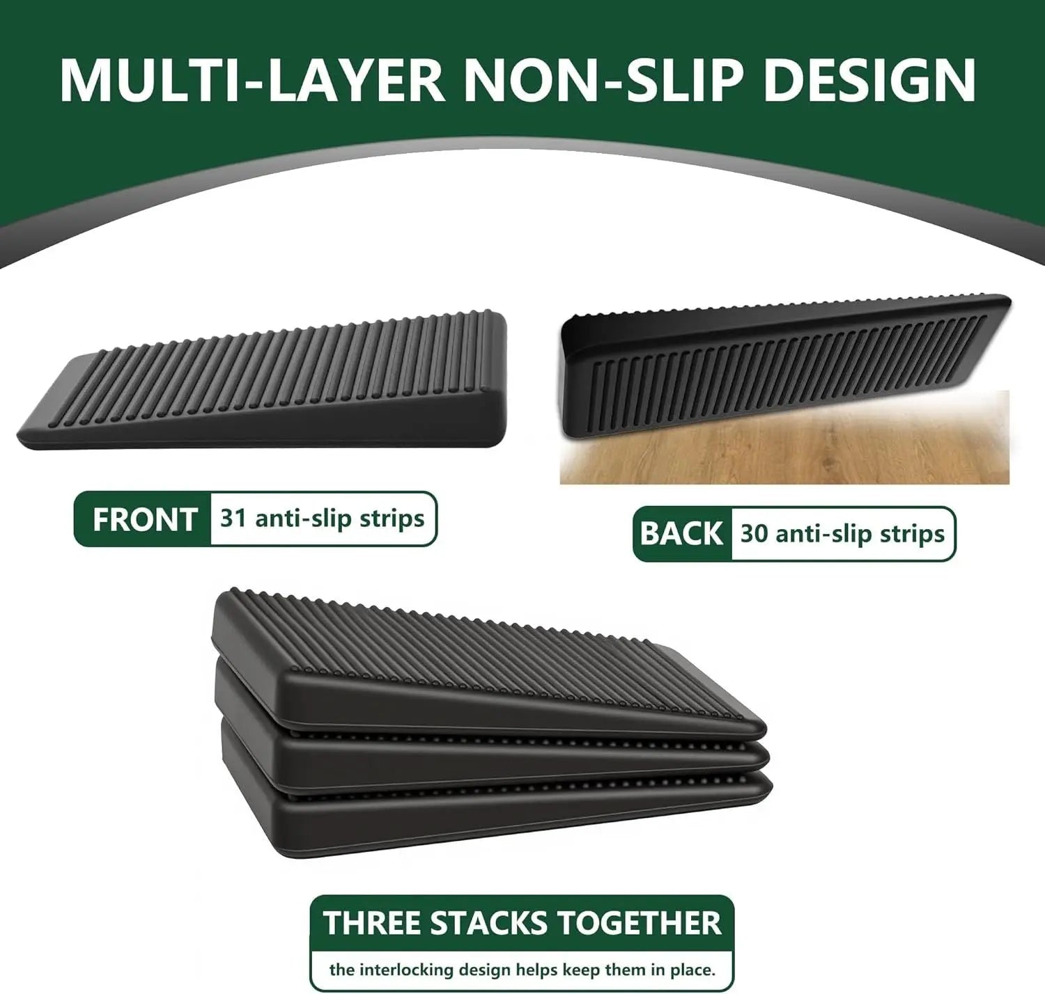 urniture Levelers, lexible Plastic Shims urniture Leveling Wedge Shims Anti-Wobble Pad or Chair Table Couch Bed Toilet or Home Improvement (Black, 20 Pack) Wholesale Hub