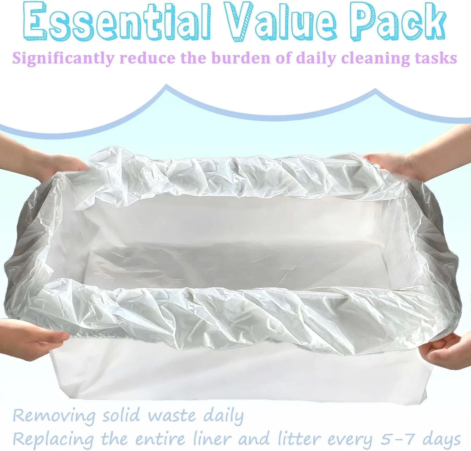 Large Cat Litter Liners, Jumbo Drawstring Leakproof Bags for IRIS Cat Litter Boxes, Heavy Duty 2 MIL Tear-Resistant Extra Durable Disposable Bags for Most Cat Litter Pans, 42“ x 20”, 16PCS Wholesale Hub