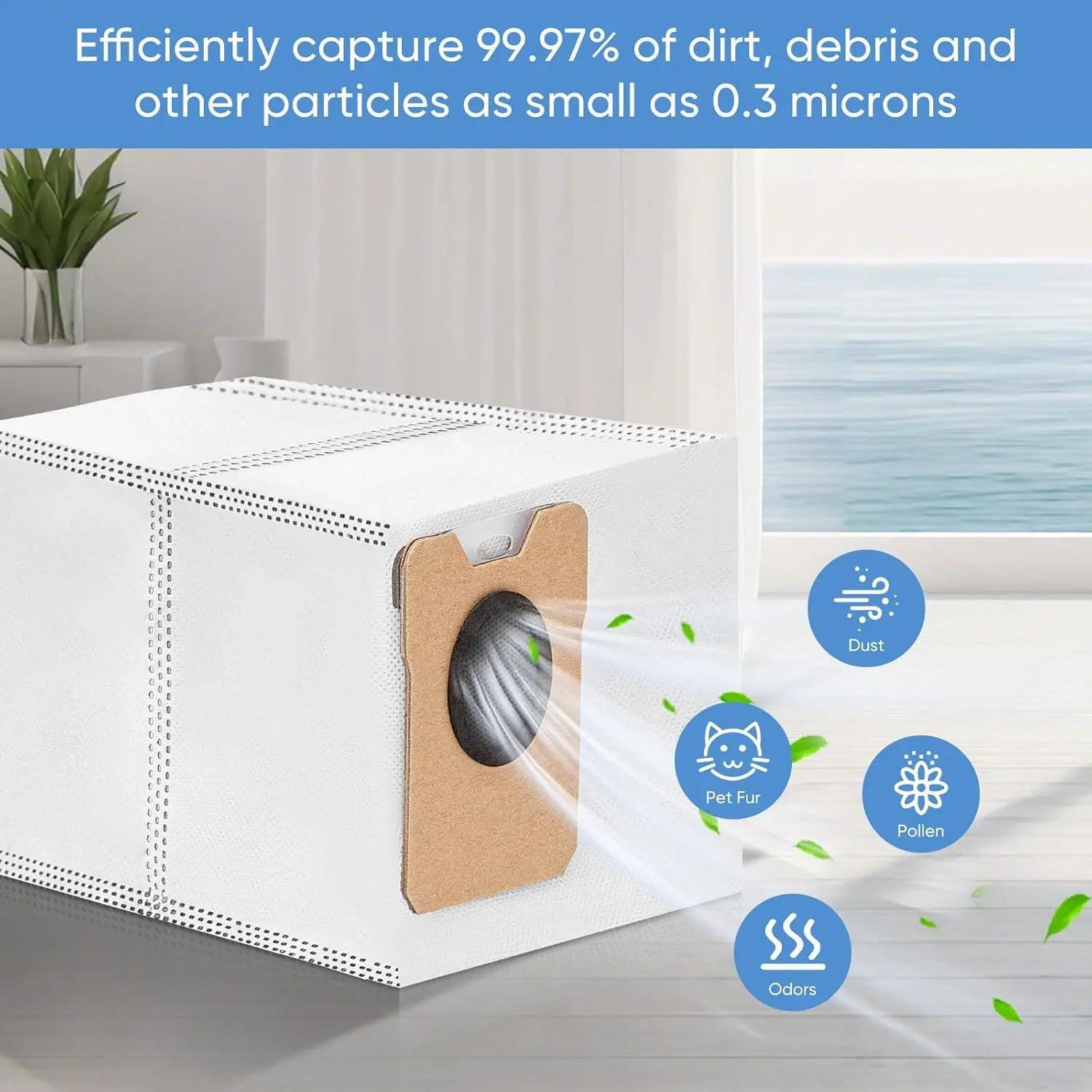 15 Pack Omni C20 Dust Bags or Euy C20 C10 Compatible with Euy Robot Vacuum Omni C20 C10, Vacuum Bags Large Capacity Accessories with 4-Layer Replacement Bags Wholesale Hub