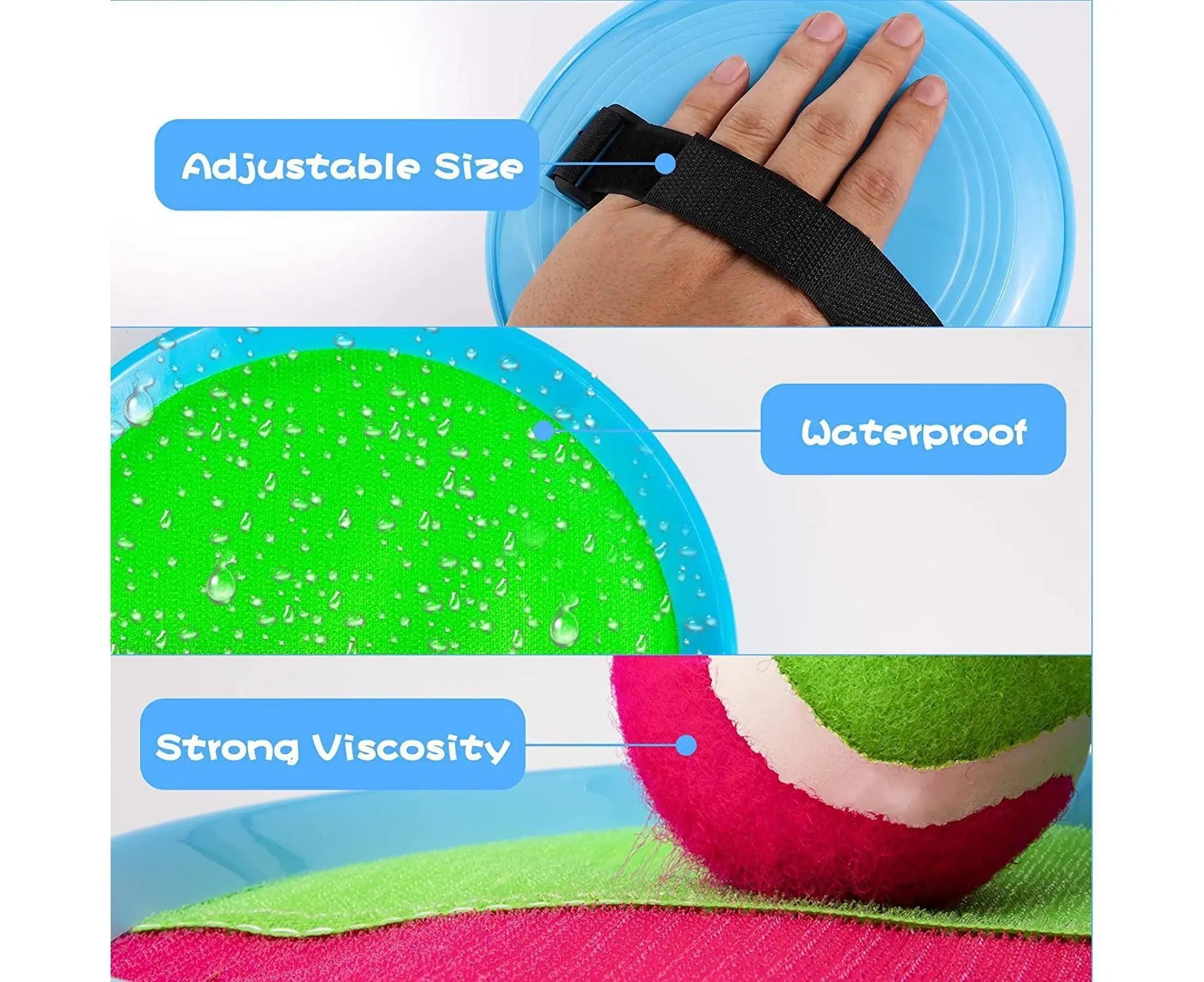 Toys Toss and Catch Game Set, Ball Sports Games with Paddles Balls and Storage Bag, Cotton ball toys Wholesale Hub