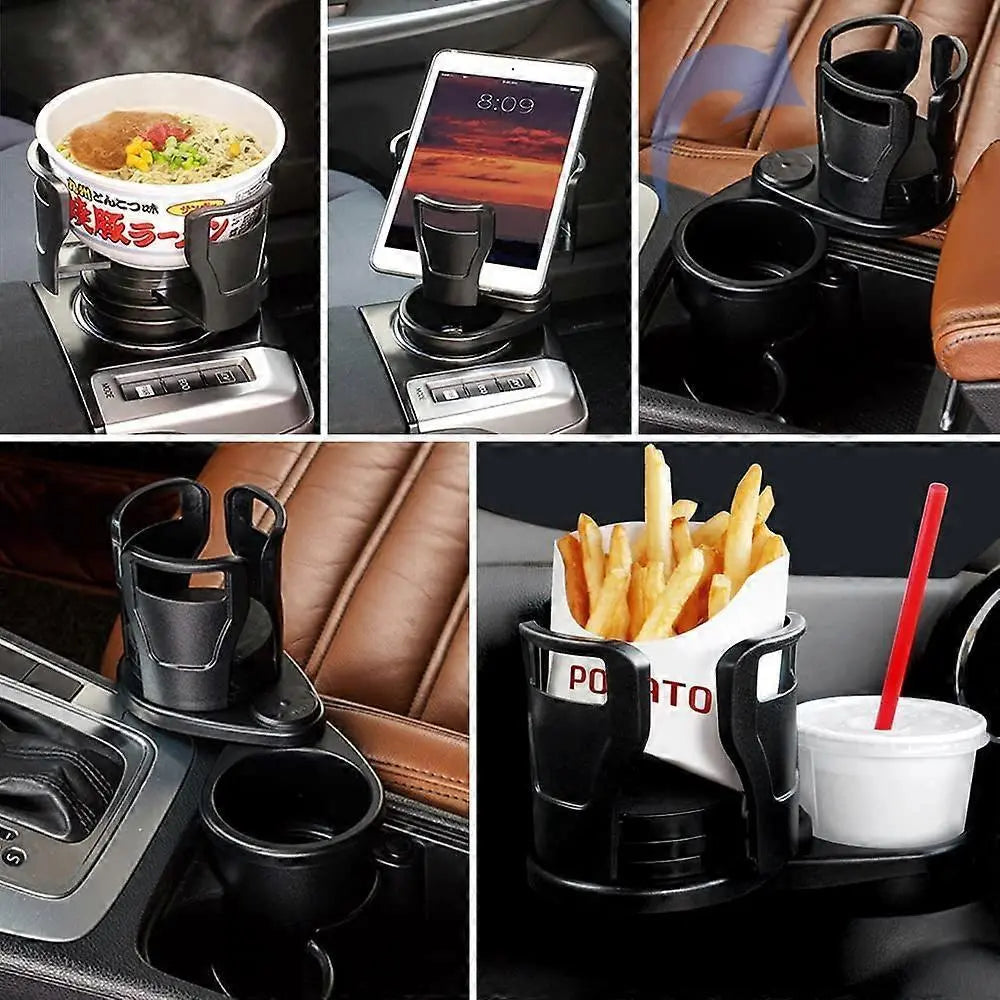 2-in-1 Car Cup Holder Expander - Adjustable Multifunctional Organizer for Travel Use Wholesale Hub