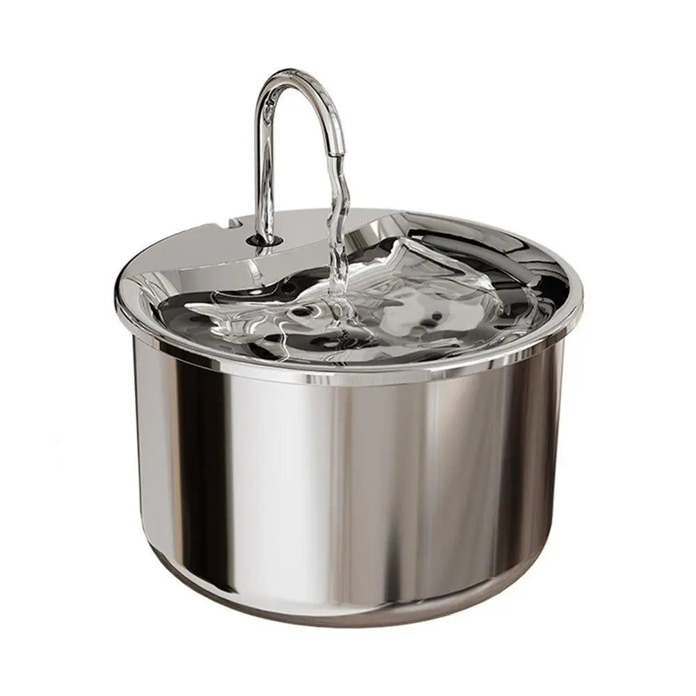 FT444 1.8L Electric Pet Water Dispenser Automatic Stainless Steel Cat Dog Fountain Wholesale Hub