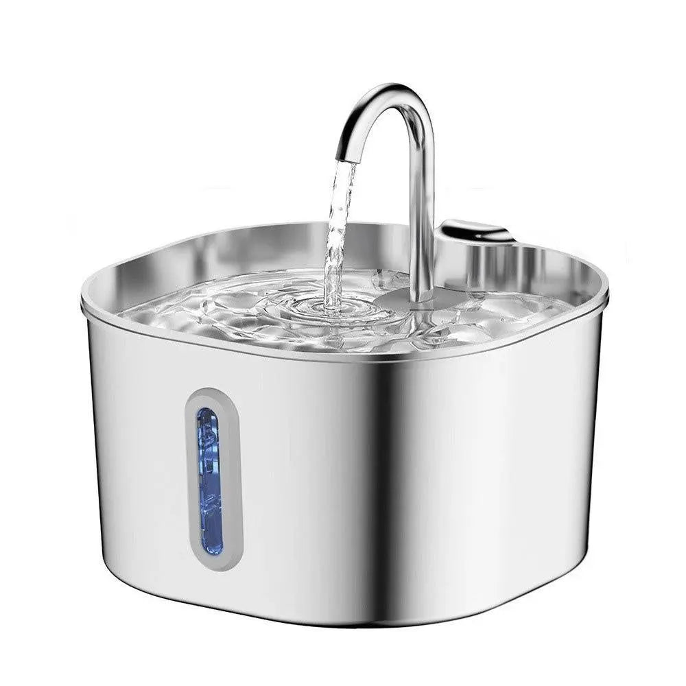 USB 2.2L Stainless Steel Pet Water Fountain for Cats and Small Dogs Wholesale Hub
