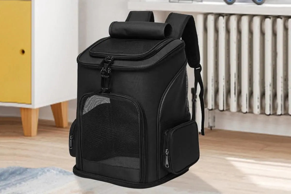 Expandable Large Cat Backpack Carrier for Small Pets - Black Wholesale Hub
