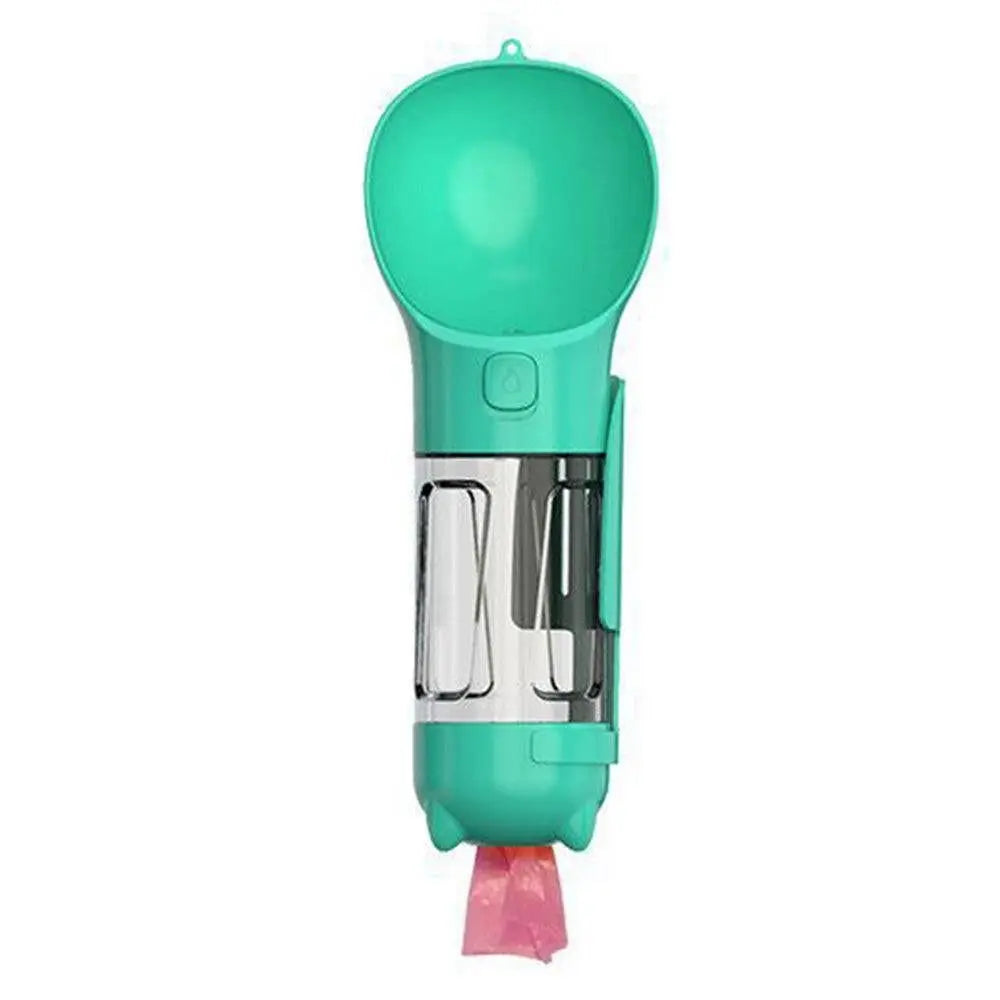4 in 1 Pet Feeder Dog Cat Puppy Water Bottle Cup Travel Pooper Scooper Outdoor Blue 300ml Wholesale Hub