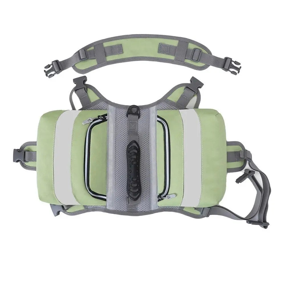 Travel Outdoors Pet Dog Backpack Adjustable Camping Hiking Dog Backpack Green Wholesale Hub
