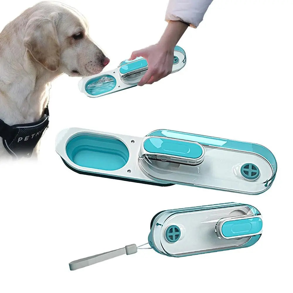 350ml Foldable Pet Dog Water Bottle Leak-proof Water Feeder for Travel Walking Hiking Grey Wholesale Hub