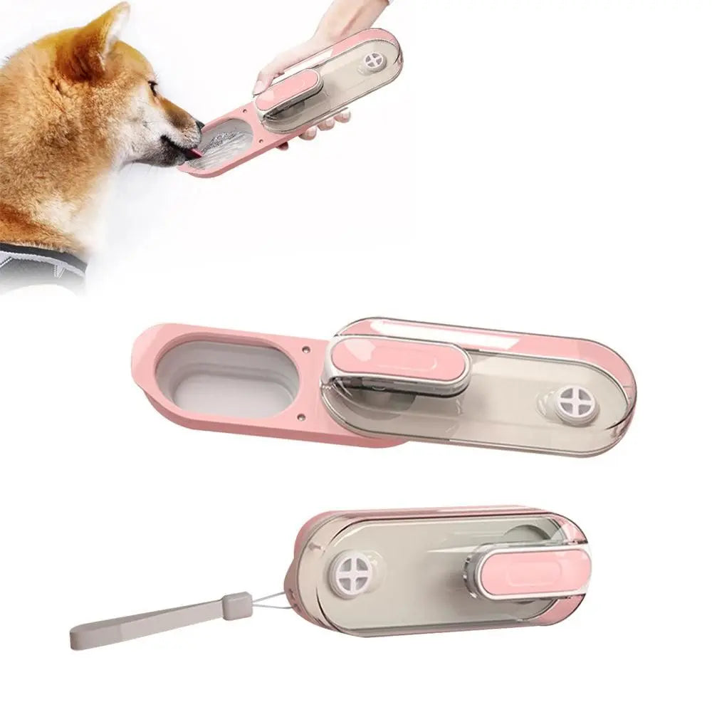 350ml Foldable Pet Dog Water Bottle Leak-proof Water Feeder for Travel Walking Hiking Grey Wholesale Hub