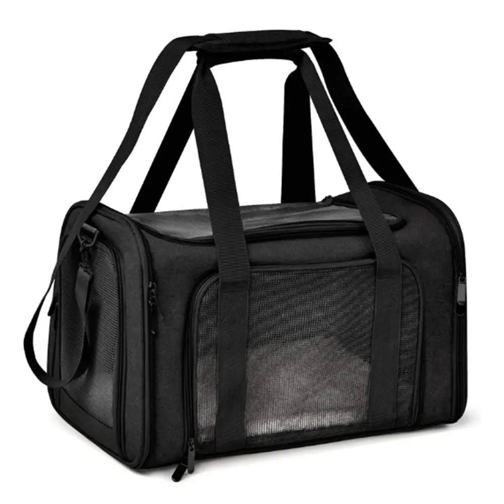 Foldable Travel Pet Carrier Bag Portable Cat Dog Kennel Bag Black - XL Wholesale Hub