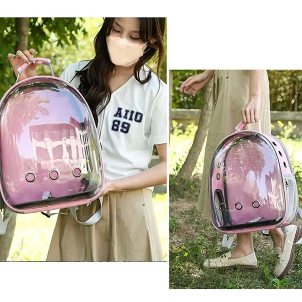 Expandable Travel Cat Backpack Carrier Polarized Tinted Bubble Window Pet Backpack Pink Wholesale Hub