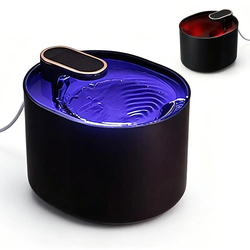 Pet Water Fountain Cat Dog Automatic Electric Drinking Dispenser with Red Light Indicator Black Wholesale Hub