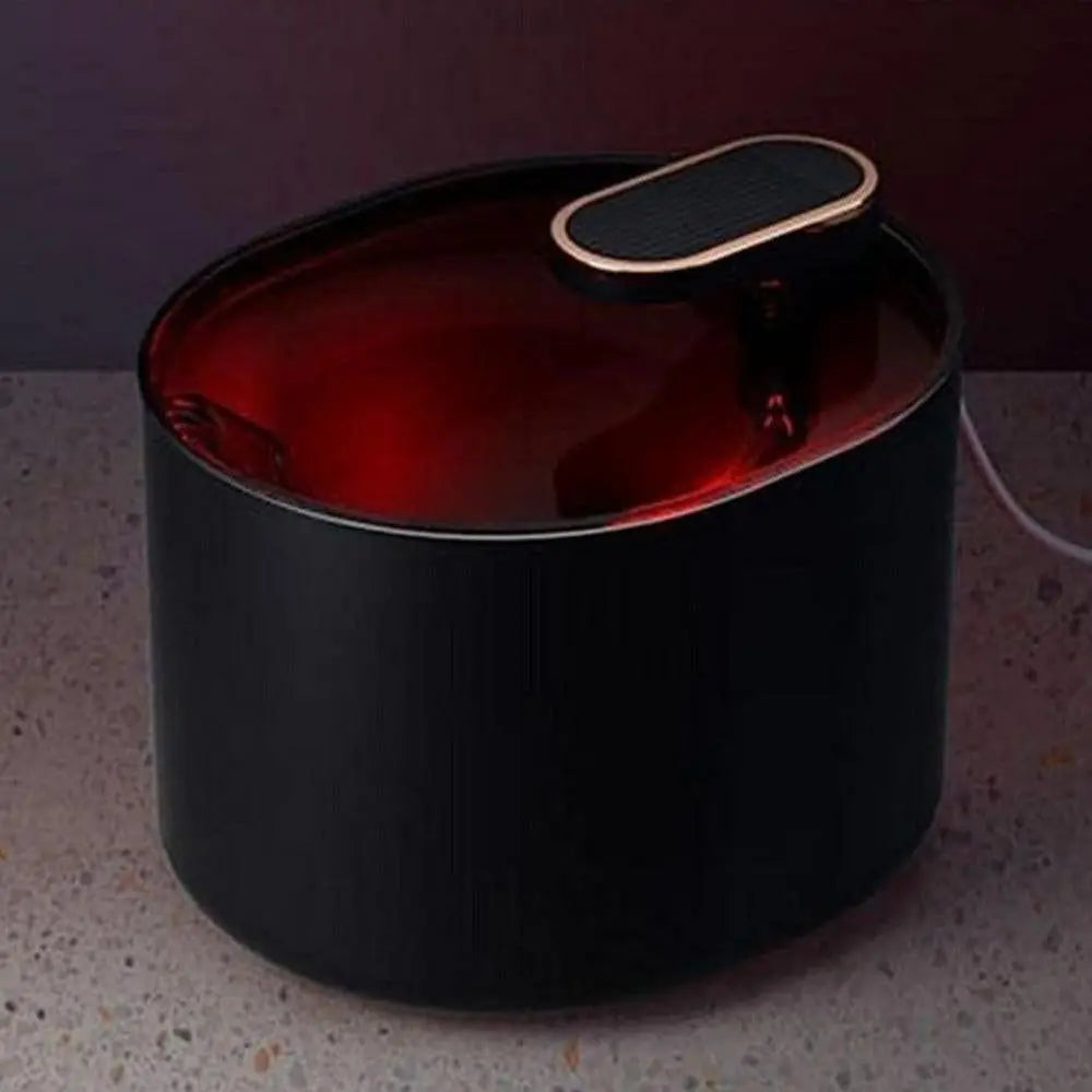Pet Water Fountain Cat Dog Automatic Electric Drinking Dispenser with Red Light Indicator Black Wholesale Hub