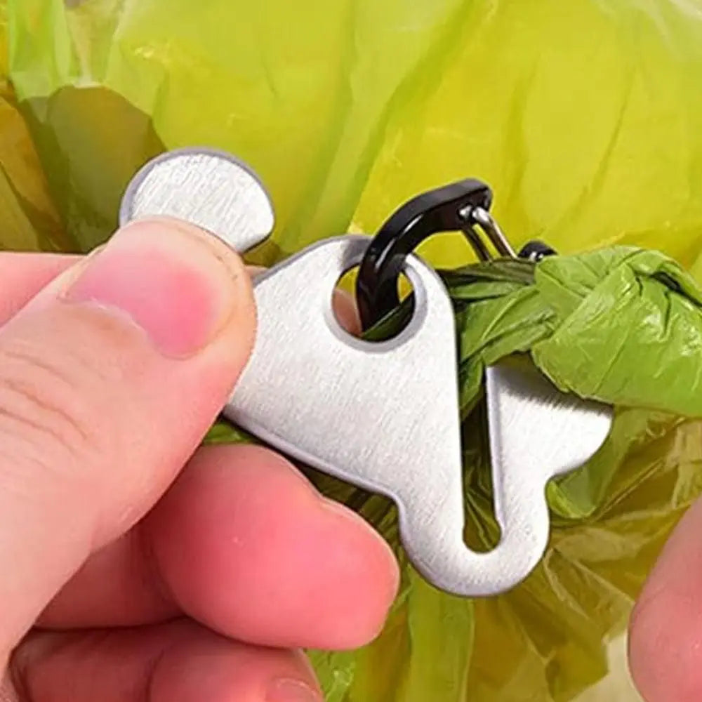 2PCS Metal Dog Poop Bag Holder Clips - Hands-Free Leash Attachment Wholesale Hub