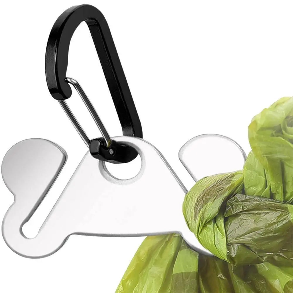 2PCS Metal Dog Poop Bag Holder Clips - Hands-Free Leash Attachment Wholesale Hub