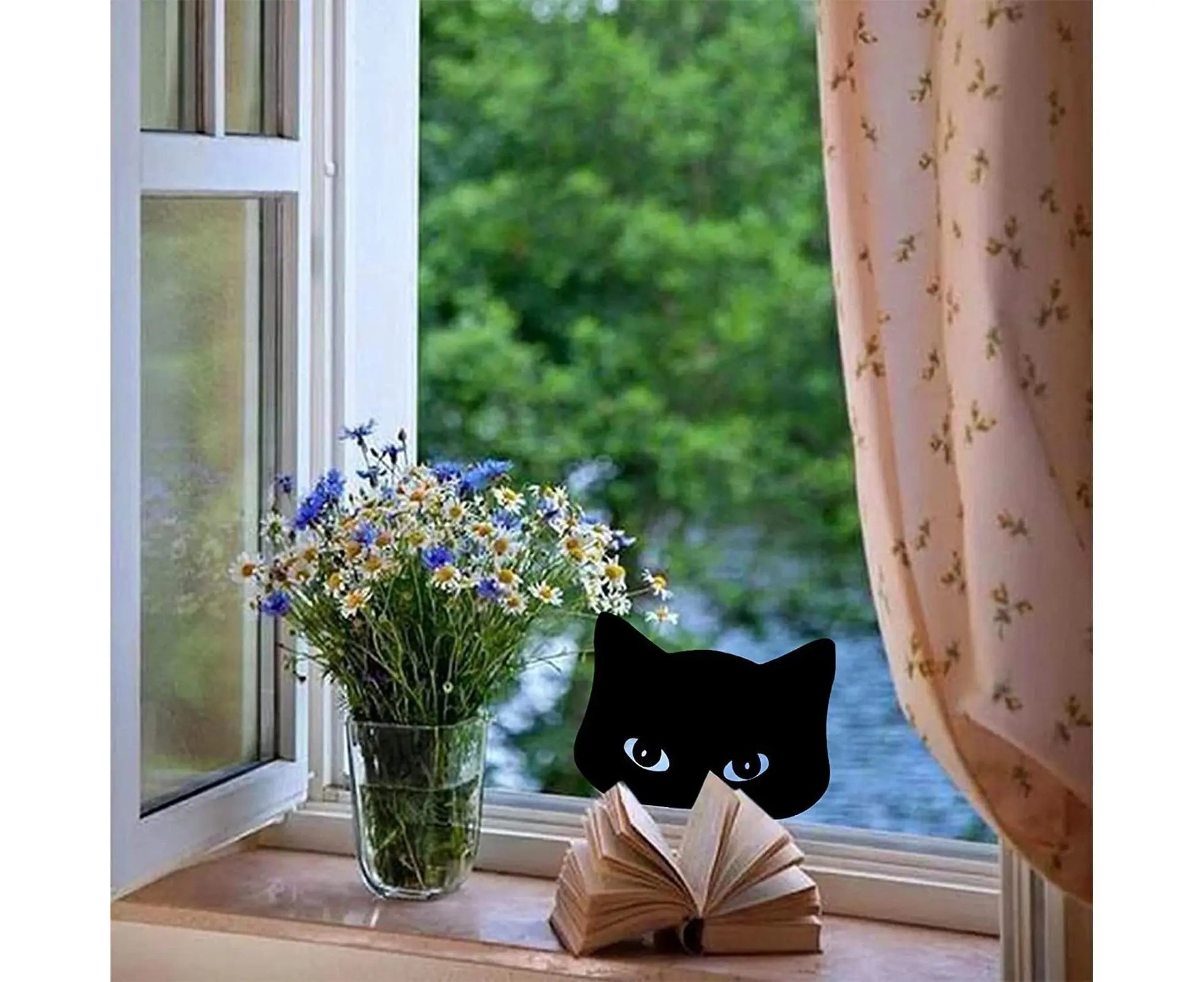 1 Set Garden Stake Peeping Cat Insert - A Wholesale Hub