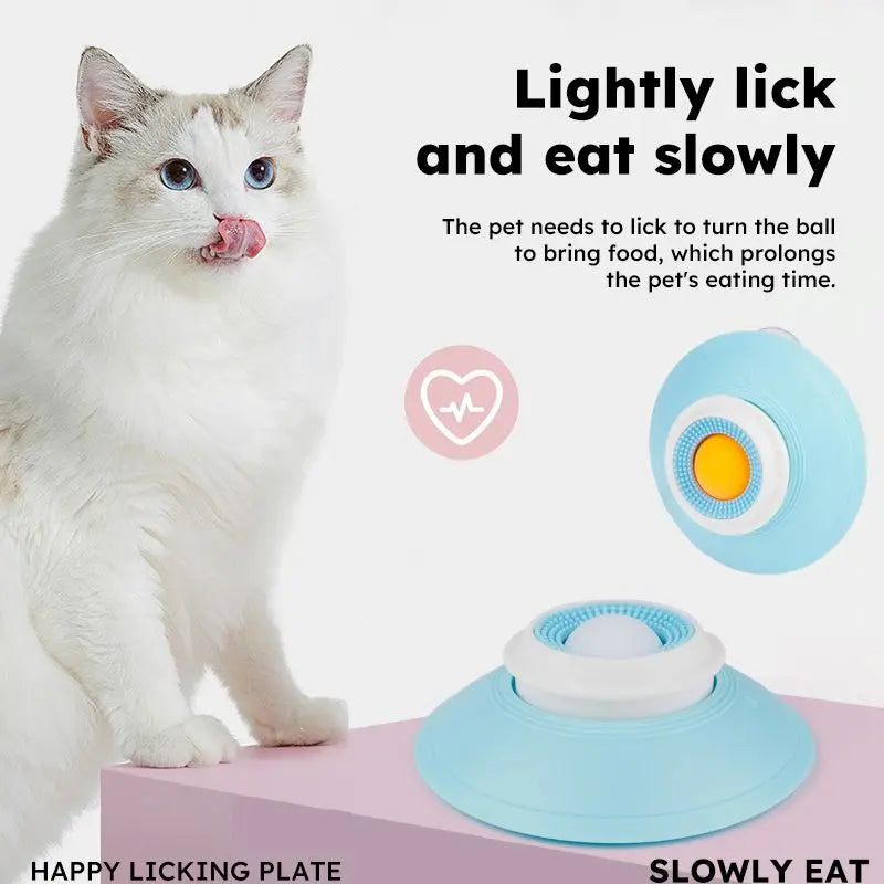 Pet Slow Feeder Bowl with Food Dispenser, Non-Slip, Universal Puzzle Feeder for Cats and Dogs - White Wholesale Hub