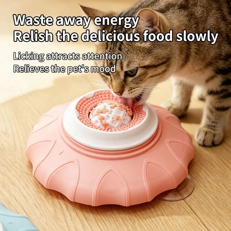 Slow Feeder Bowl for Pets, Non-Slip Puzzle Feeder for Cats and Dogs - Pink Wholesale Hub