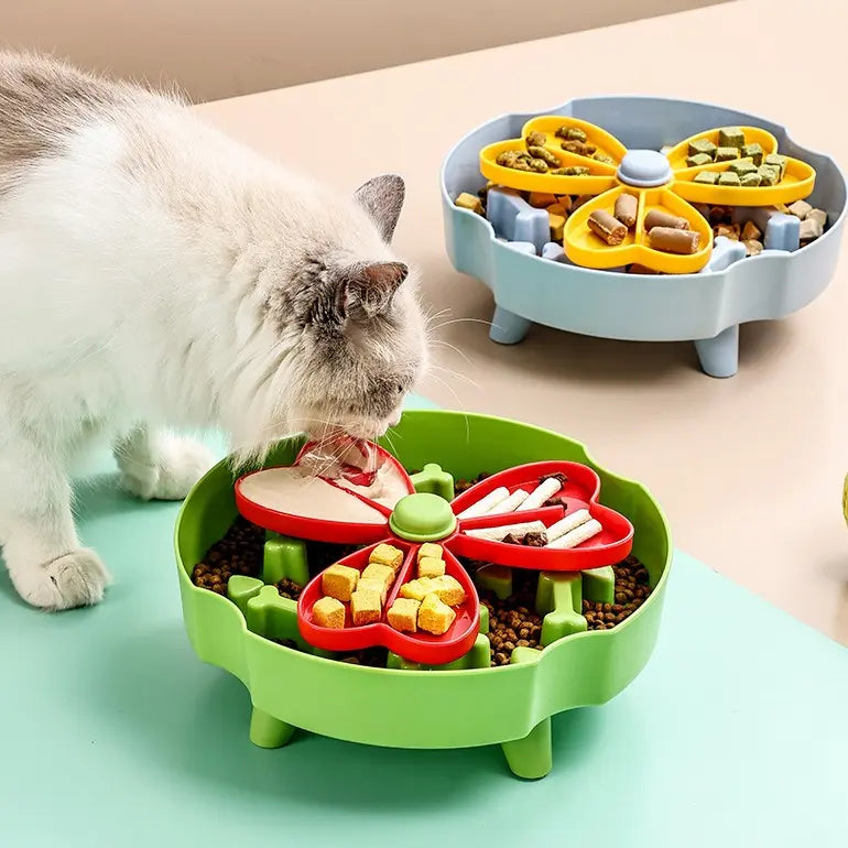 Detachable Rotating Slow-Feeding Pet Bowl, Non-Slip and Choke-Proof Feeding Bowl - Green Wholesale Hub