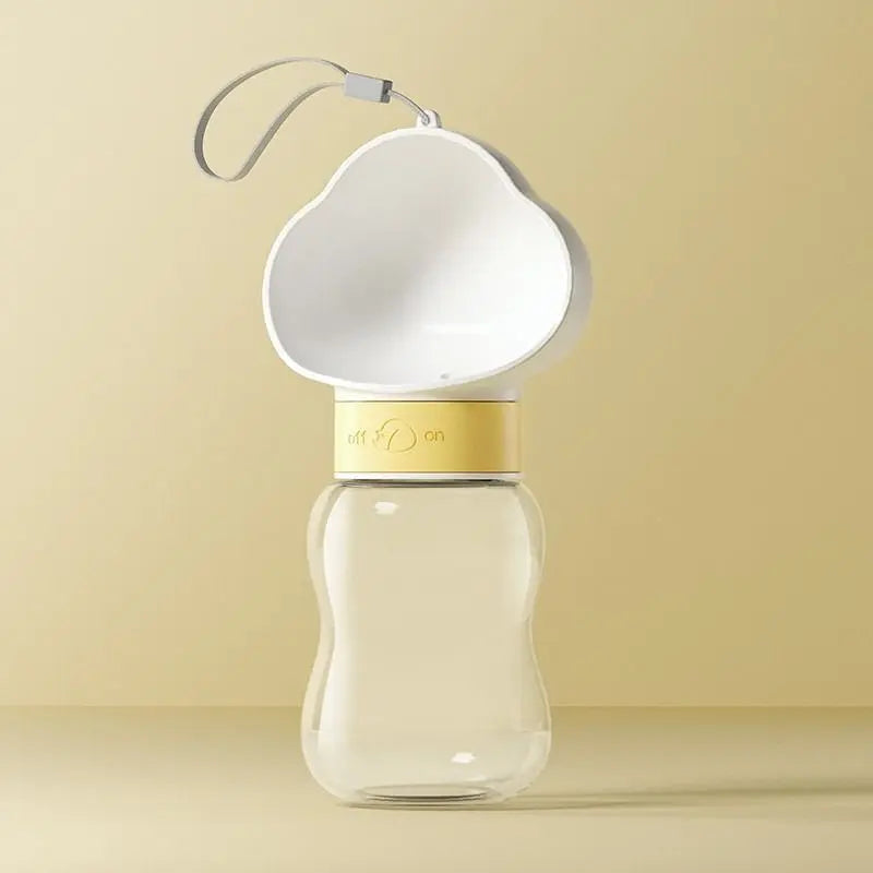 350ML Portable Outdoor Pet Water Cup, Leak-Proof Travel Water Dispenser - White Wholesale Hub
