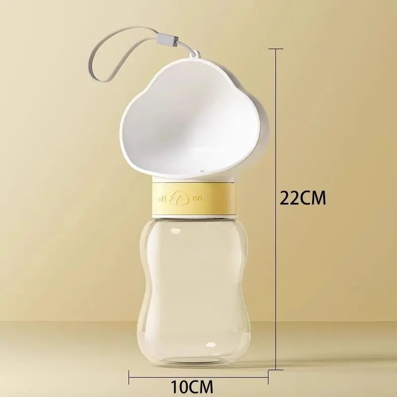350ML Portable Outdoor Pet Water Cup, Leak-Proof Travel Water Dispenser - White Wholesale Hub