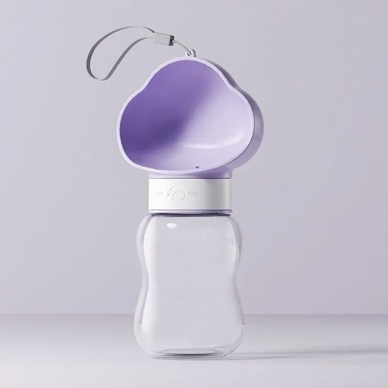 350ML Portable Outdoor Pet Water Cup, Leak-Proof Travel Water Dispenser - Purple Wholesale Hub