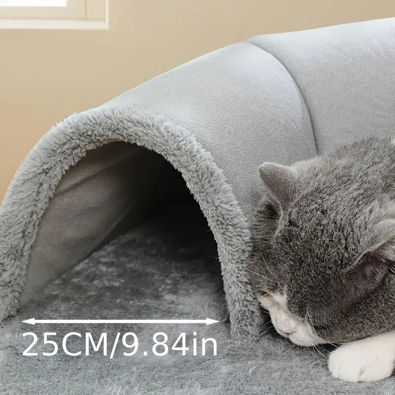 Warm Autumn/Winter Cat Tunnel Bed with Detachable Play-and-Sleep Cat Run – Size S Wholesale Hub