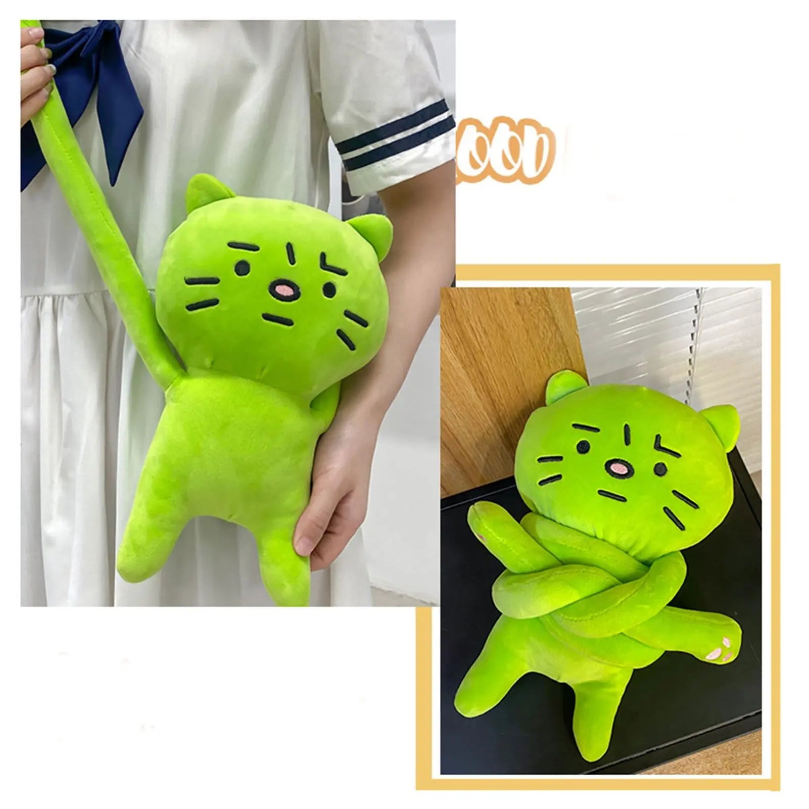 Plush Toy Shoulder Bag Cartoon Long Arm Anxiety Kitty Plush Purse Bag for Shopping Traveling Wholesale Hub