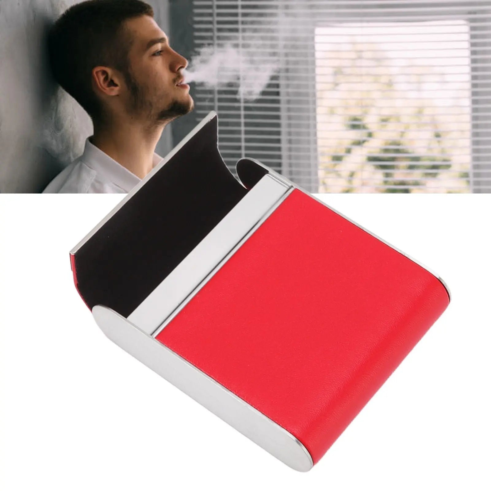 Aluminum Alloy Cigarette Case Box Hold 20pcs Flip for Men Women Smoking Accessories Red Wholesale Hub
