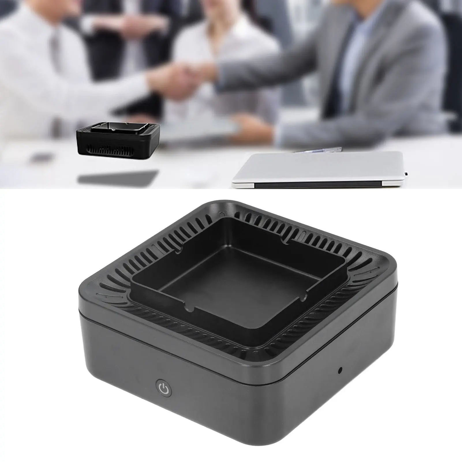 Smokeless Ashtray Gray Home Office Desktop USB Charging Large Air Volume Negative Ion Ashtray Purifier Wholesale Hub