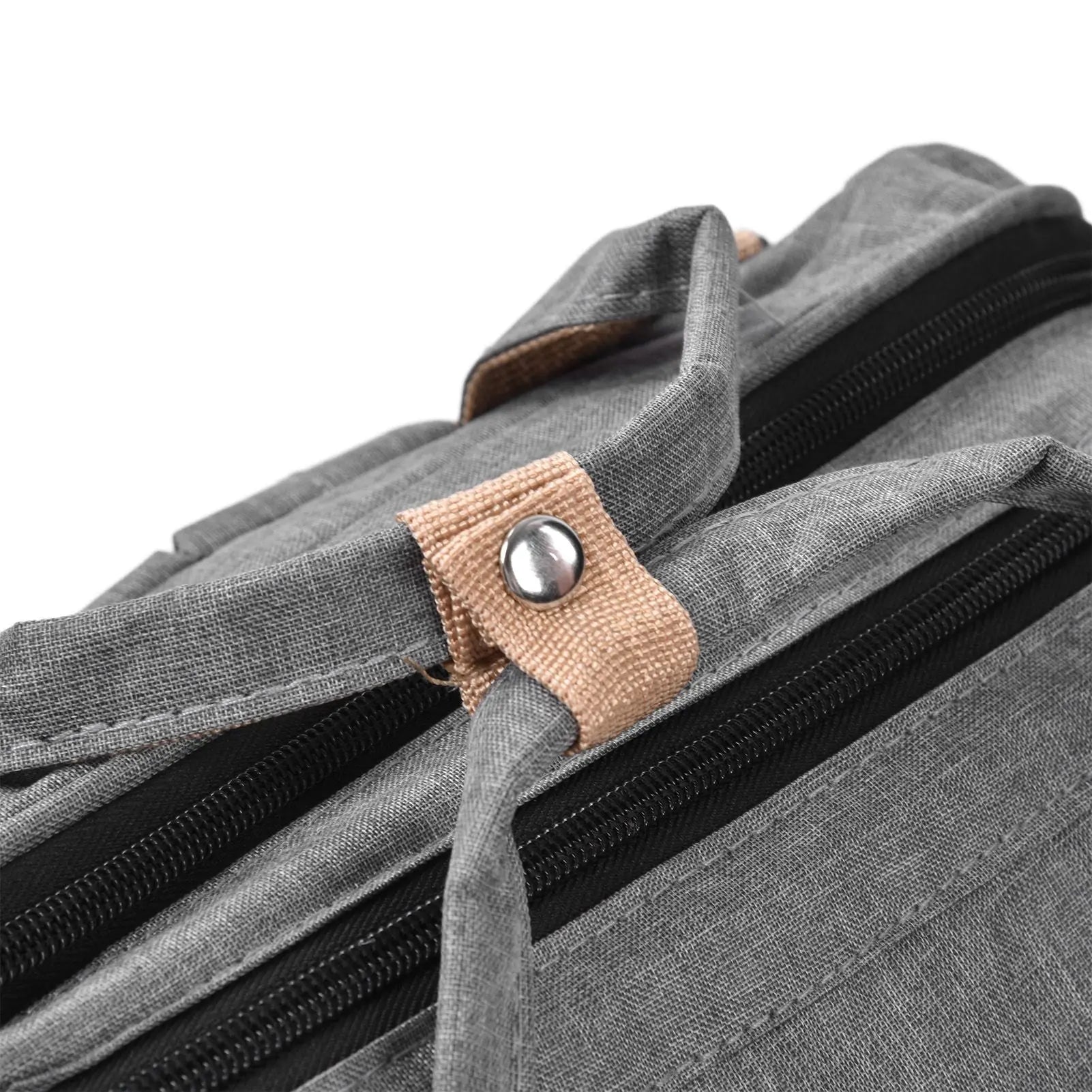 Backpack Multifunctional Foldable Large Capacity Baby Diaper Storage Bag for TravelLight Grey Wholesale Hub