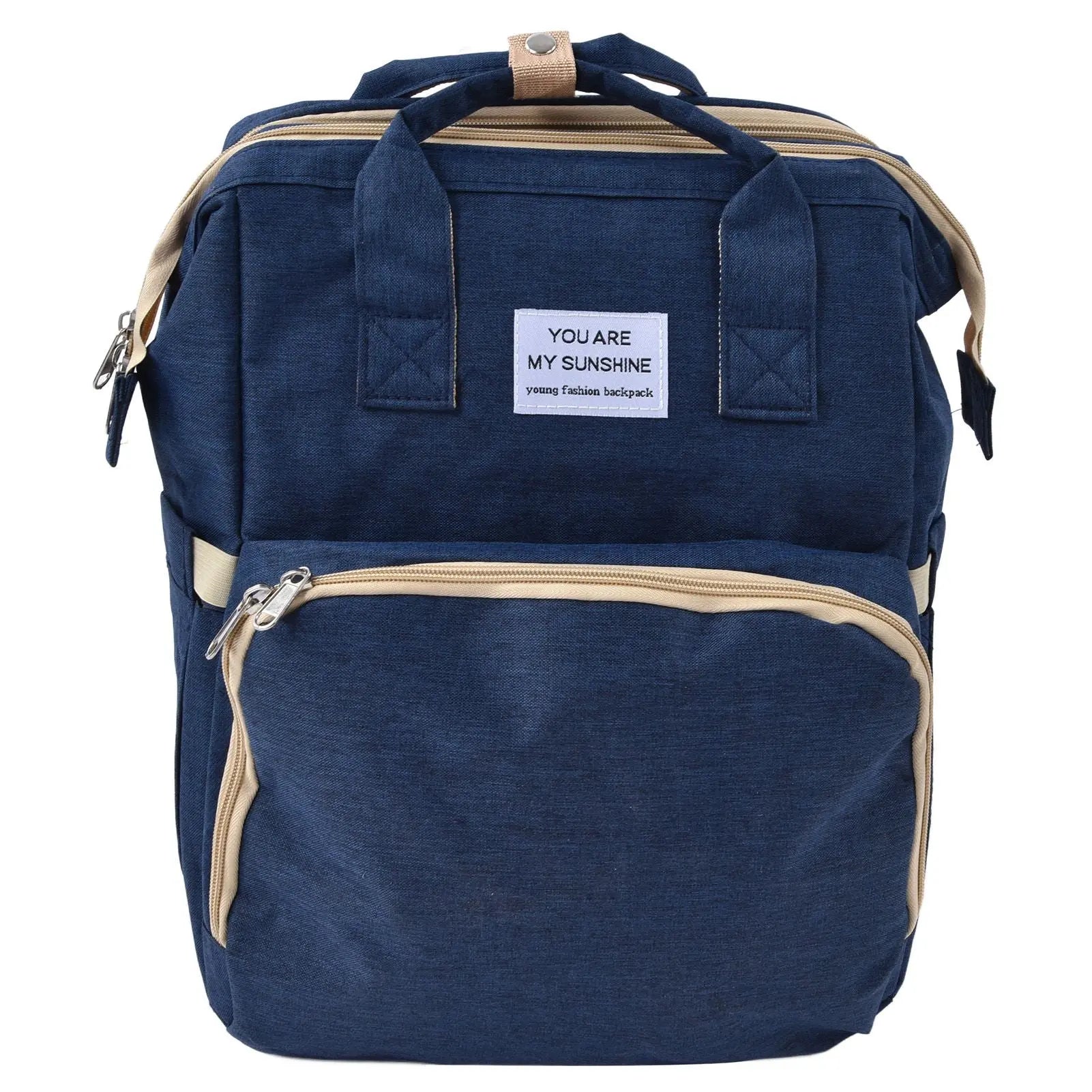 Backpack Multifunctional Foldable Large Capacity Baby Diaper Storage Bag for TravelDark Blue Wholesale Hub