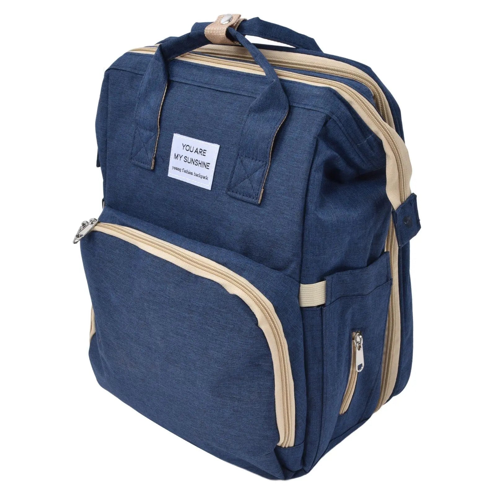 Backpack Multifunctional Foldable Large Capacity Baby Diaper Storage Bag for TravelDark Blue Wholesale Hub