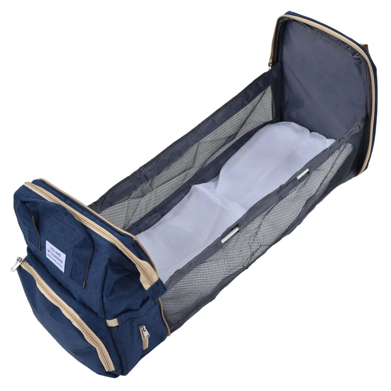 Backpack Multifunctional Foldable Large Capacity Baby Diaper Storage Bag for TravelDark Blue Wholesale Hub