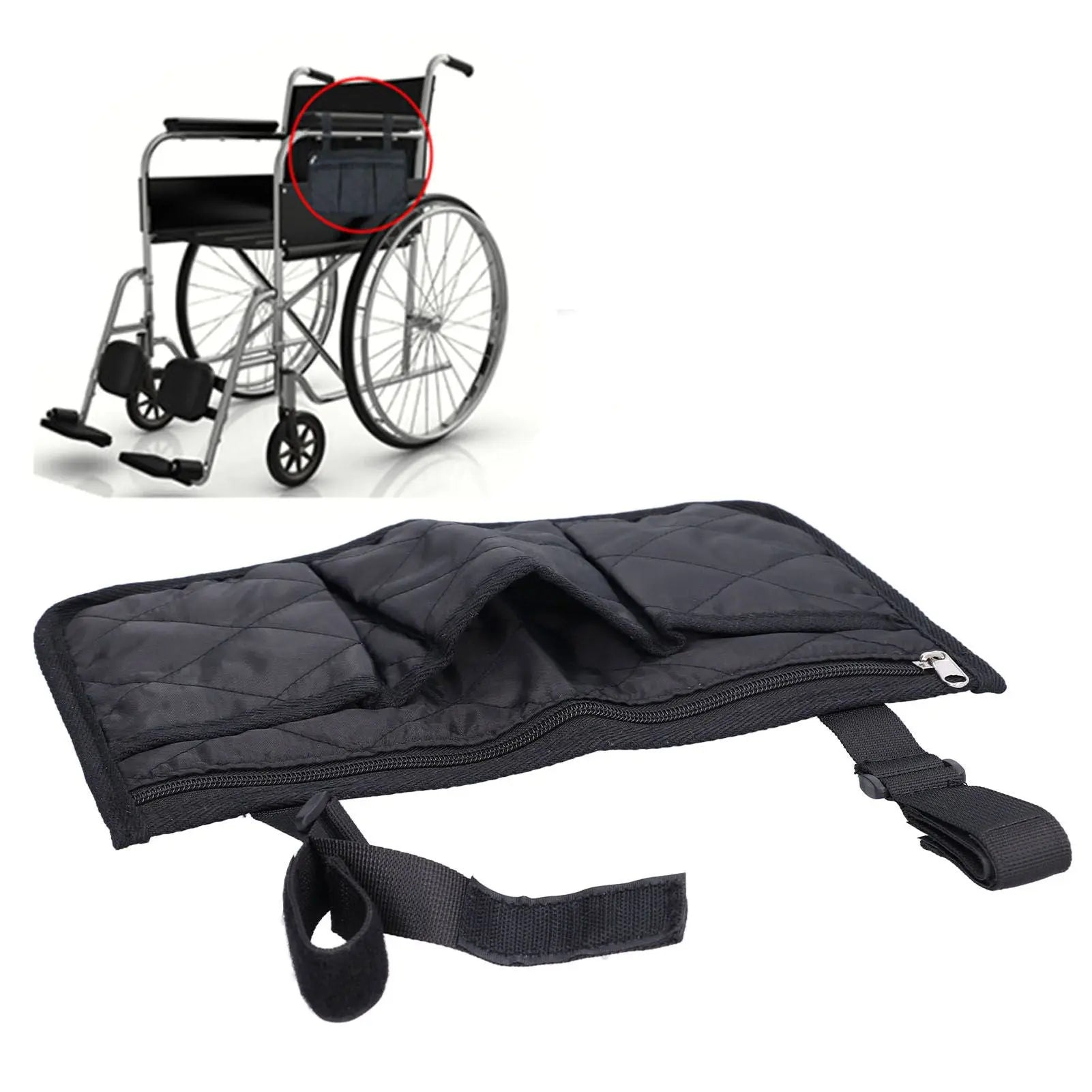 Wheelchair Side Bags Large Capacity Beautiful Practical Armrest Side Storage Bag for Mobile Scooters Strollers Wholesale Hub
