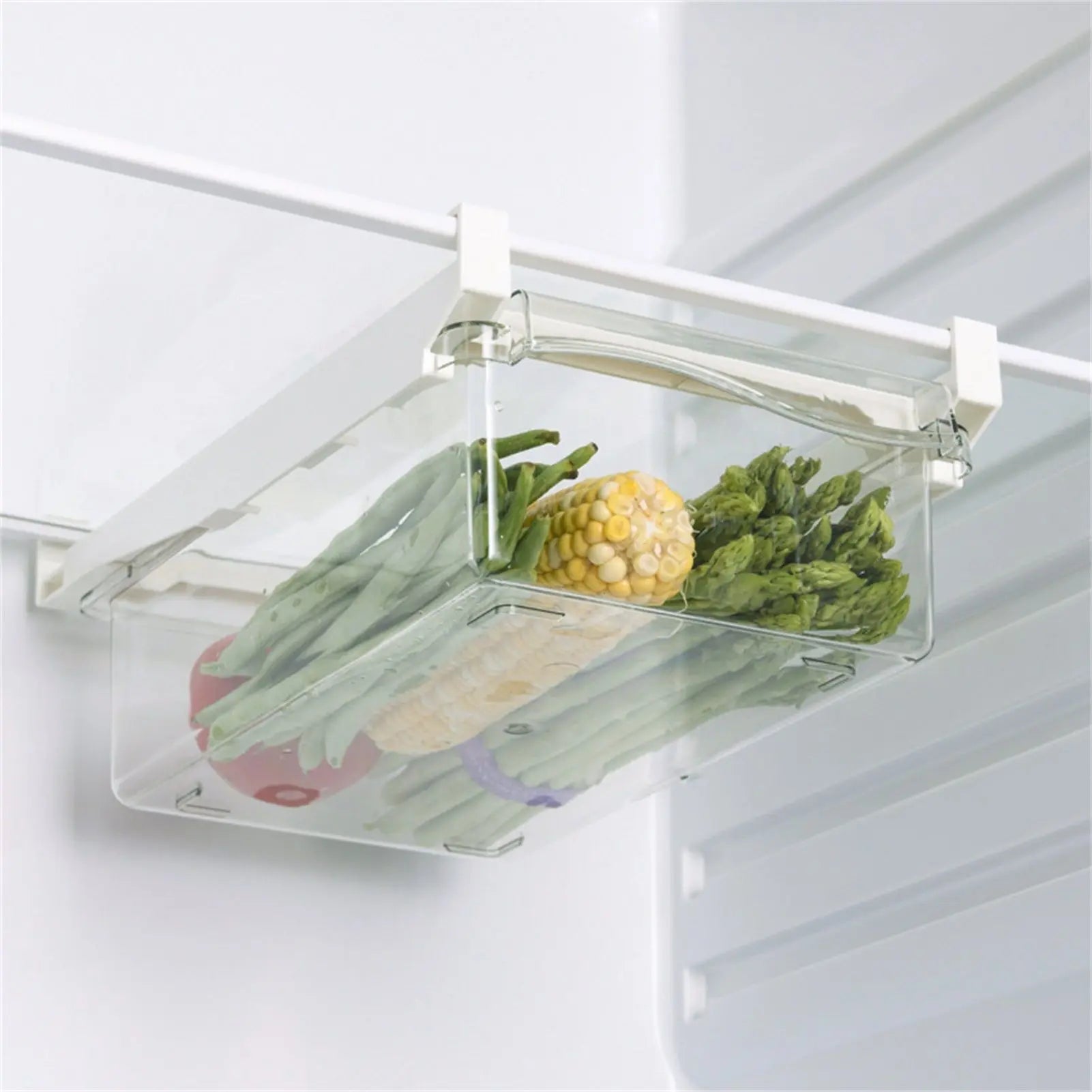 Clear Organizing Bin Durable ABS PET Drawer Type Transparent Design Wide Application Egg Storage BinVegetable Bin with Holder Wholesale Hub