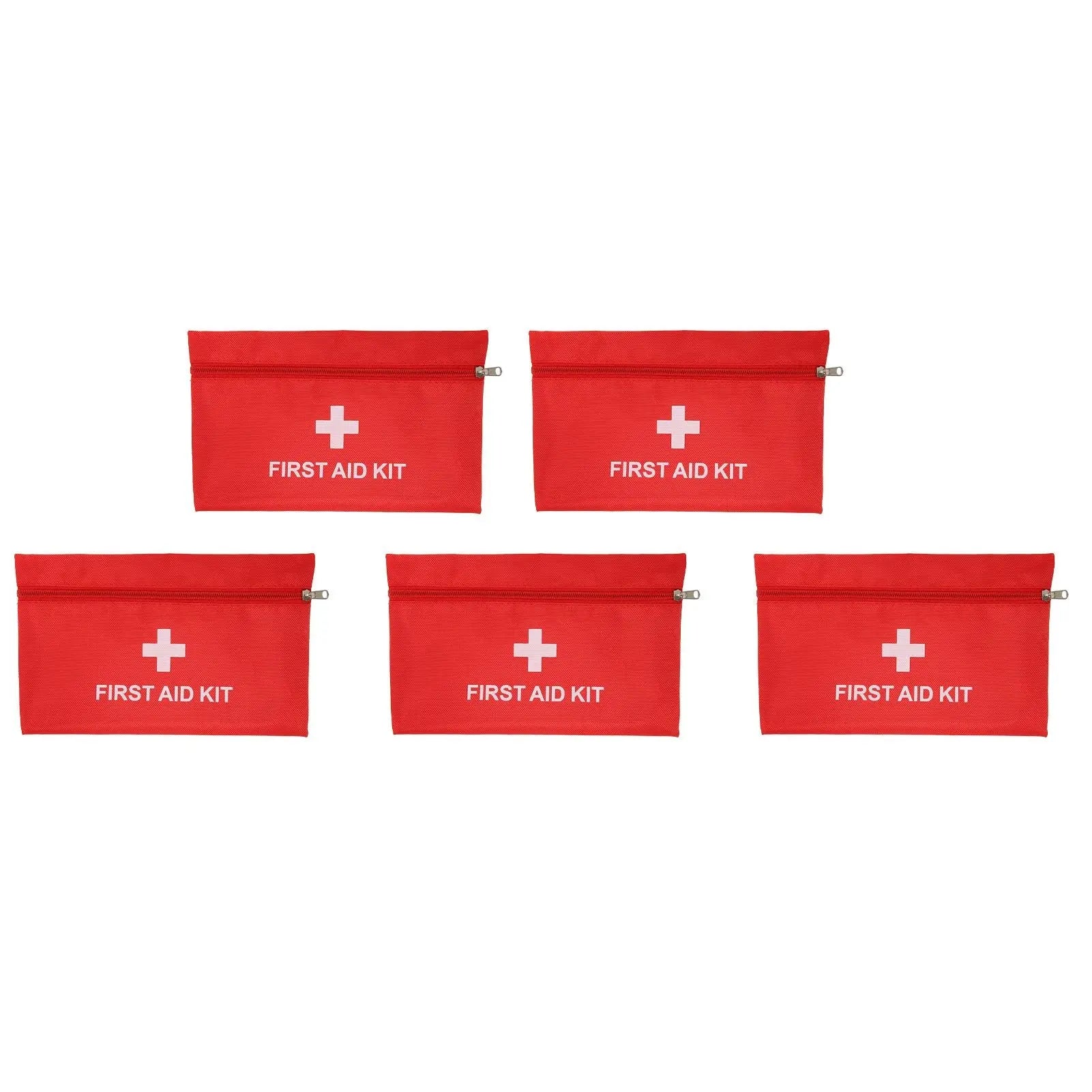 5Pcs/Set Potable Medicine Bag Empty Aid Case Rescue Pouch Waterproof Nylon Red for Home Outdoor Travel Large 25x16cm/9.84x6.3in Wholesale Hub