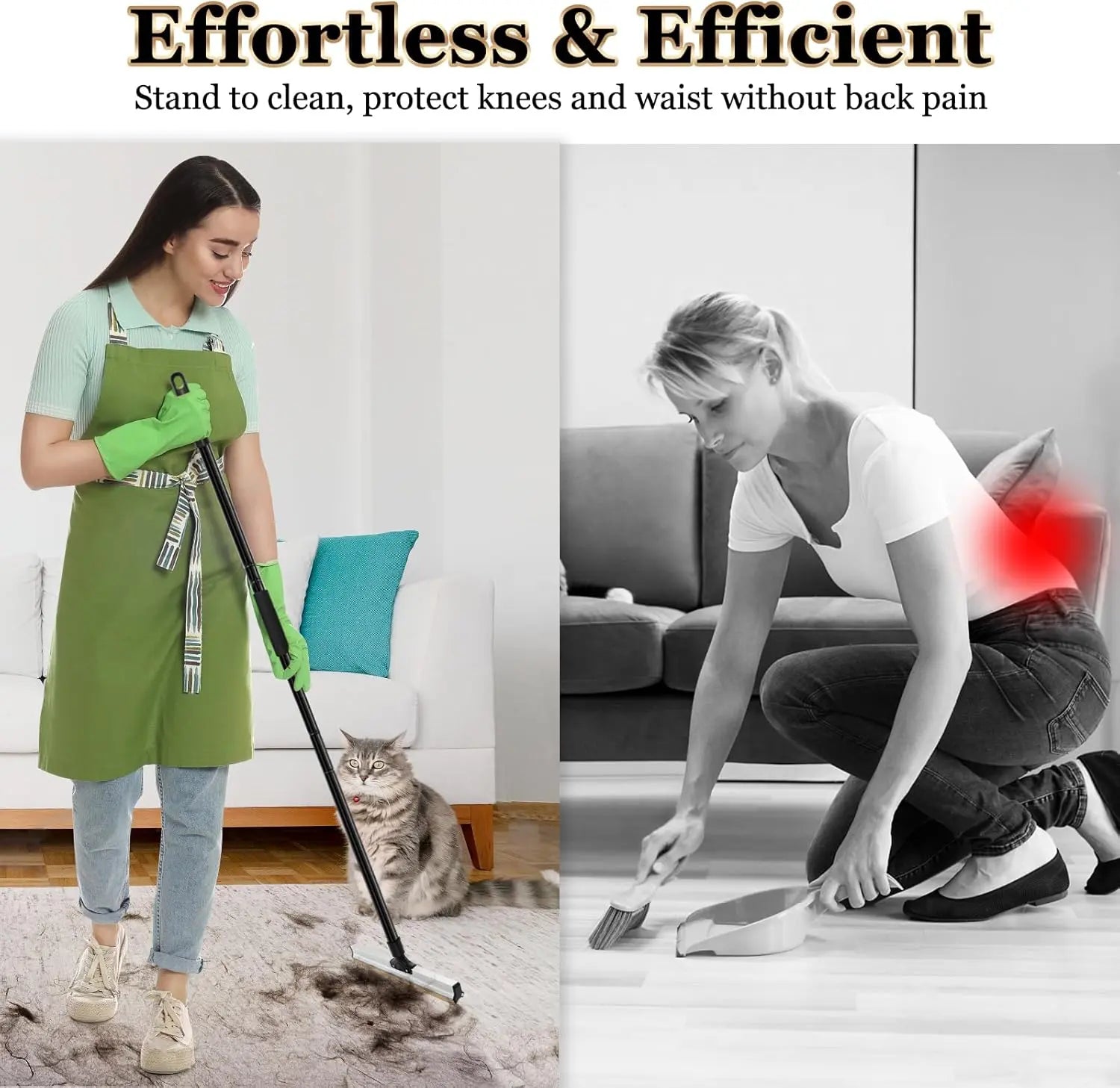 CARLA HOME Pet Hair Remover Broom with Long Handle, Reusable Fur & Lint Remover for Dog & Cat Hair Wholesale Hub