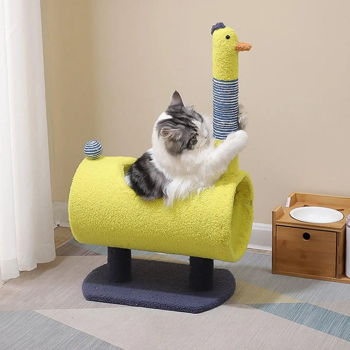 Climbing Frame Cat Scratching Post Jumping Platform Pet Toys for Cats and Kitten - Yellow Wholesale Hub