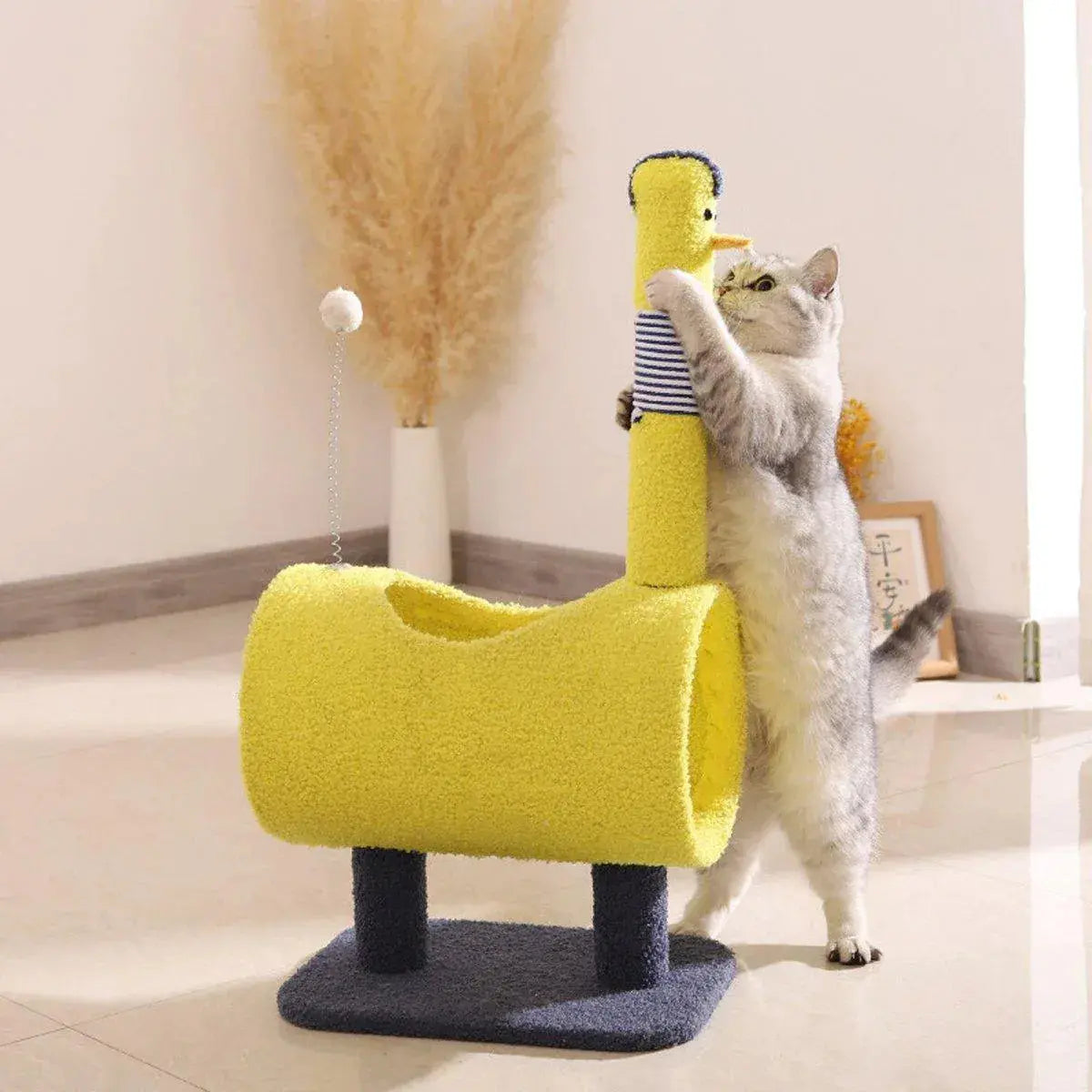 Climbing Frame Cat Scratching Post Jumping Platform Pet Toys for Cats and Kitten - Yellow Wholesale Hub