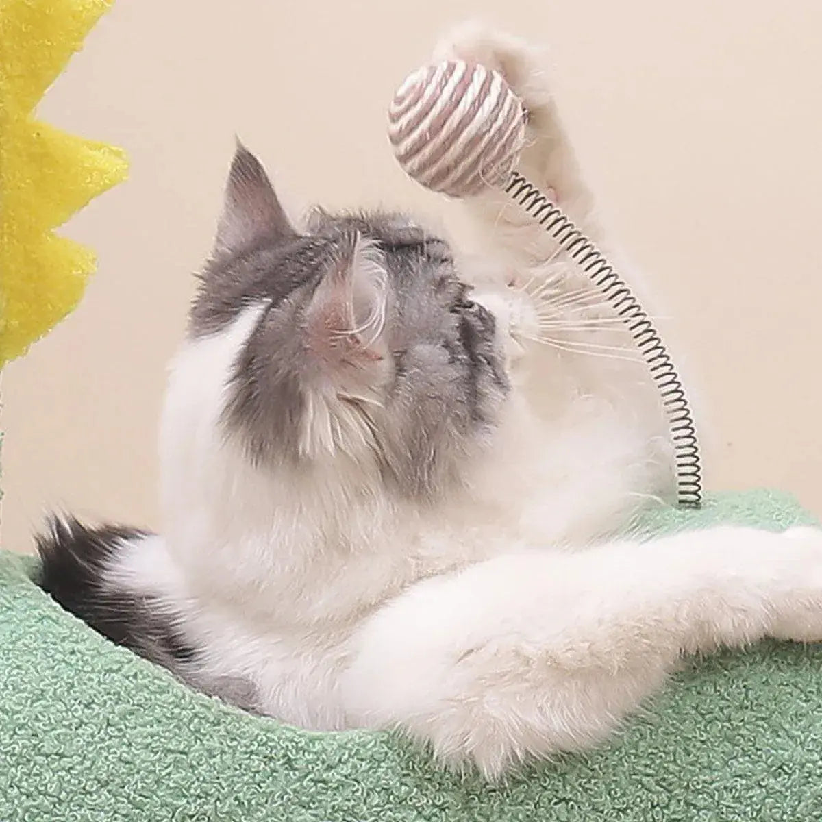 Climbing Frame Cat Scratching Post Jumping Platform Pet Toys for Cats and Kitten - Yellow Wholesale Hub
